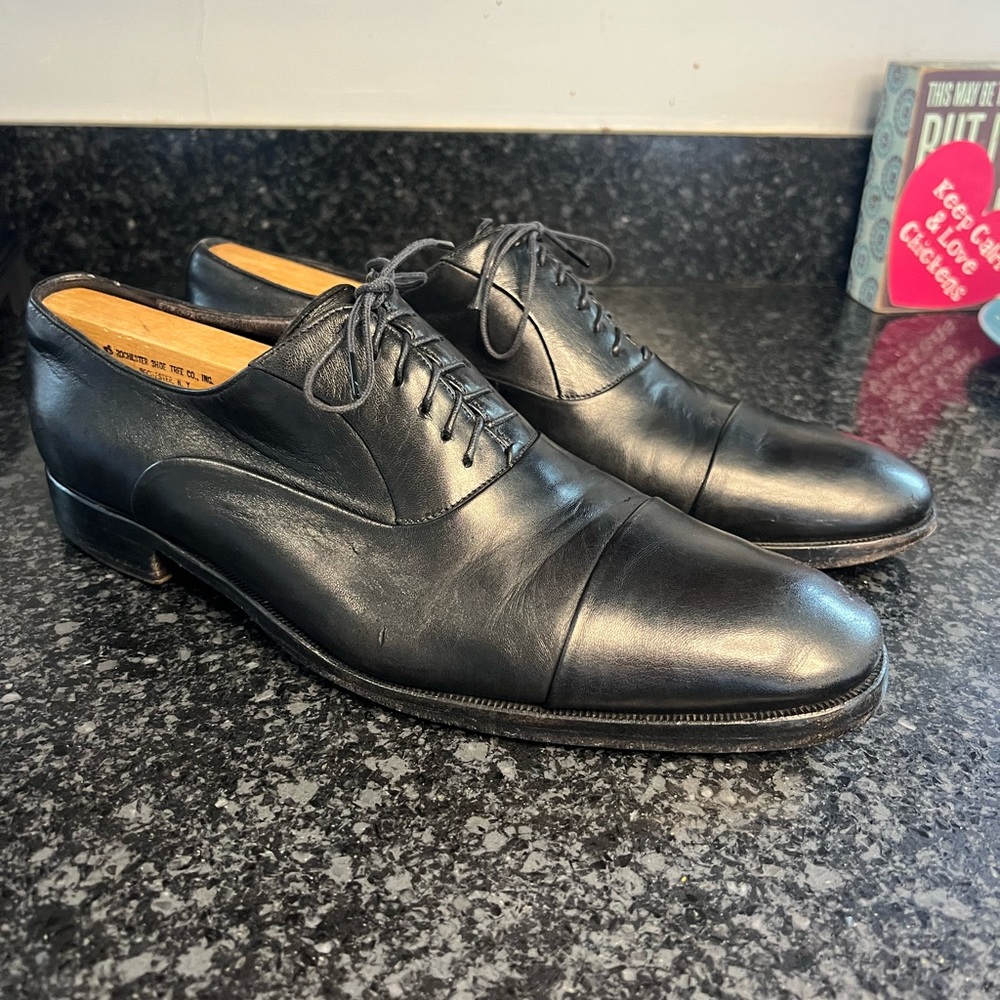 Bruno Magli | Men’s Black Dress Shoes | Sz 11.5 Cap Toe Mens Brogues Dress Shoes